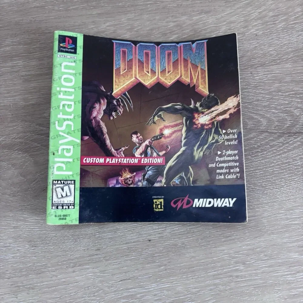Sony PS1 DOOM Game Manual BOOKLET ONLY Greatest Hits Vintage Replacement